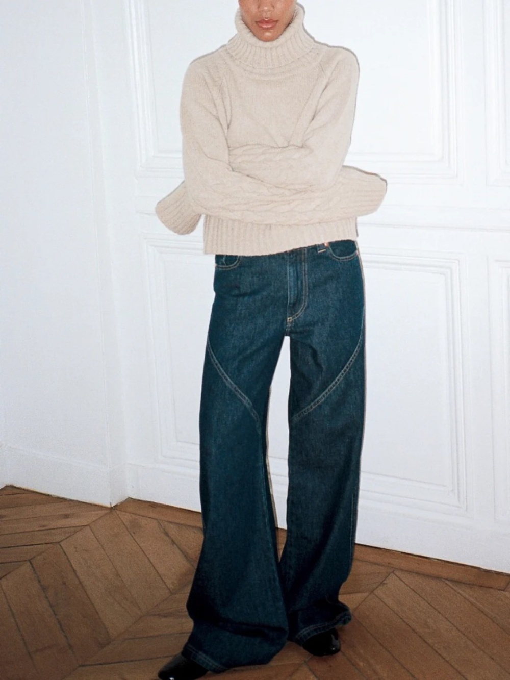 Attire the studio Turtleneck ivory wool Sweater - size small ๐ - Picture 2 of 2